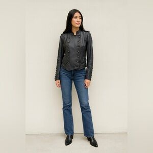 Joie Black Lamb Leather‎ Jacket Sz. M